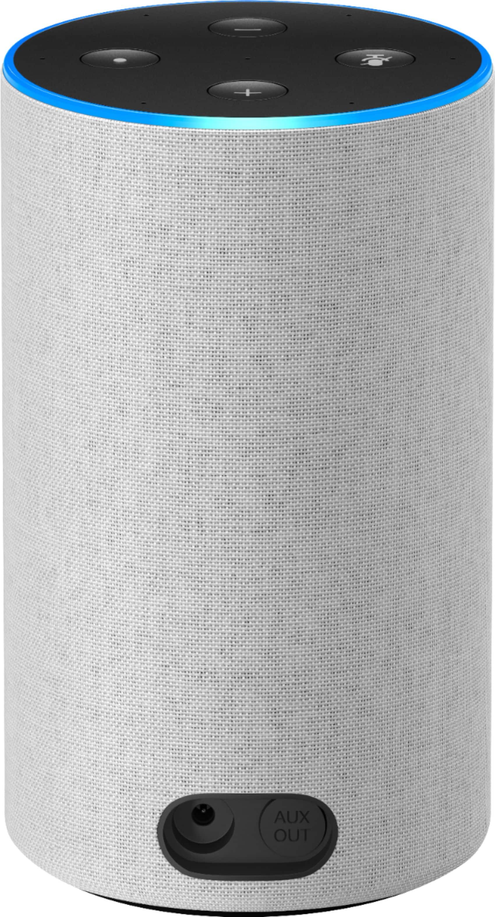 Alt View 12. Amazon - Echo (2nd Gen) - Smart Speaker with Alexa - Sandstone Fabric.