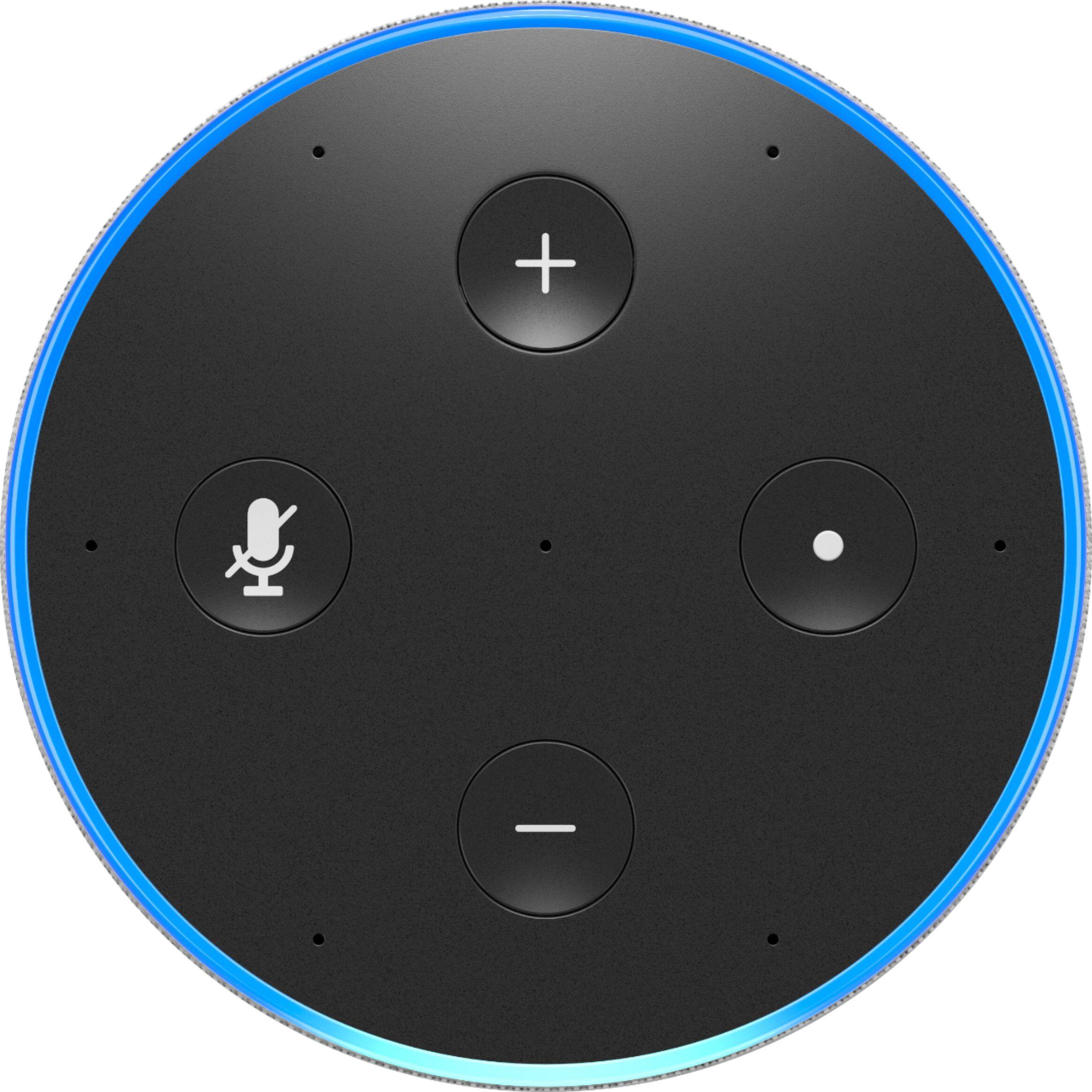 Alt View 13. Amazon - Echo (2nd Gen) - Smart Speaker with Alexa - Sandstone Fabric.