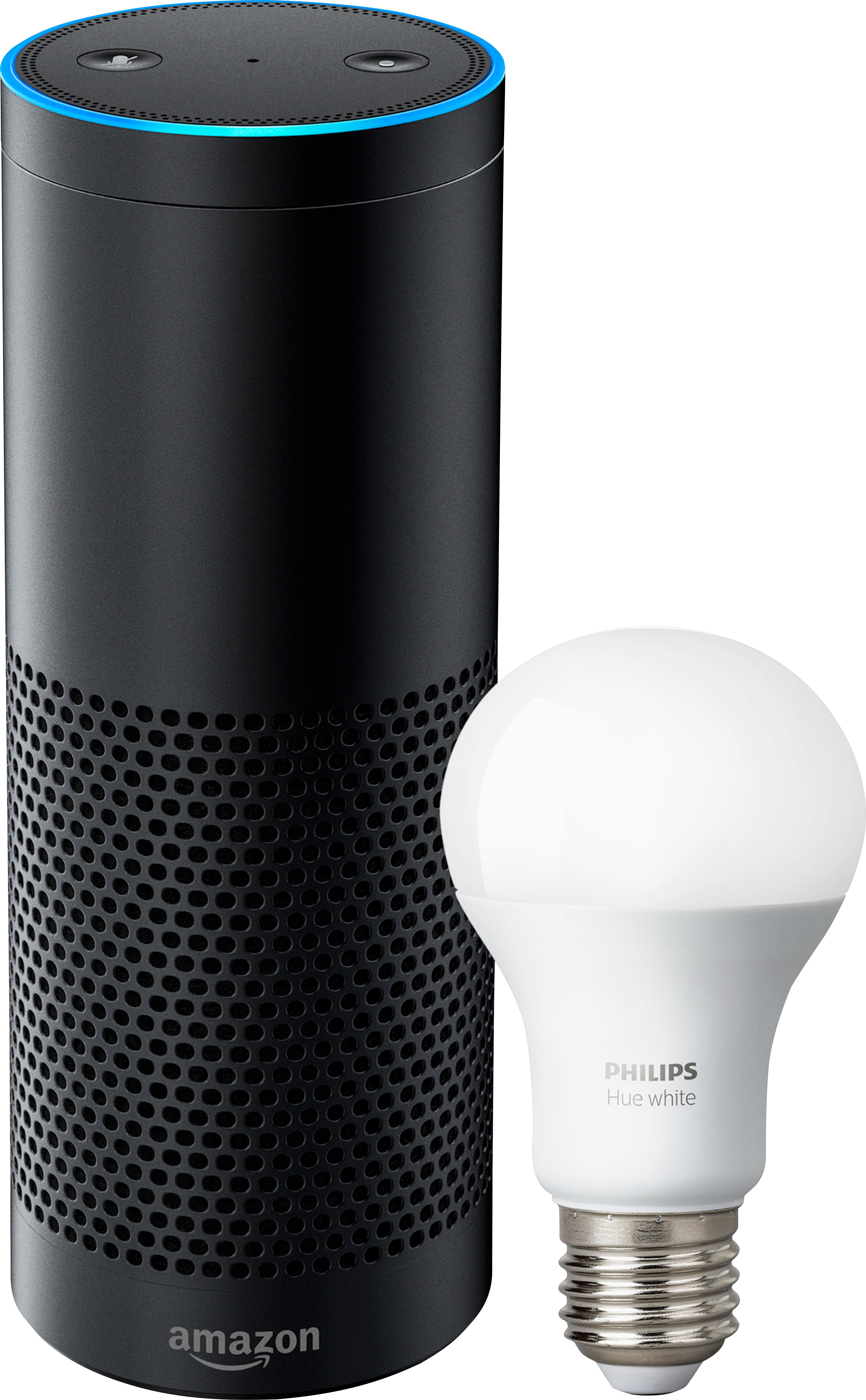 darse cuenta Escuchando tarta Amazon Echo Plus (1st Generation) Smart Speaker with Alexa & Philips Hue  Bulb Black B015S1SWLO - Best Buy