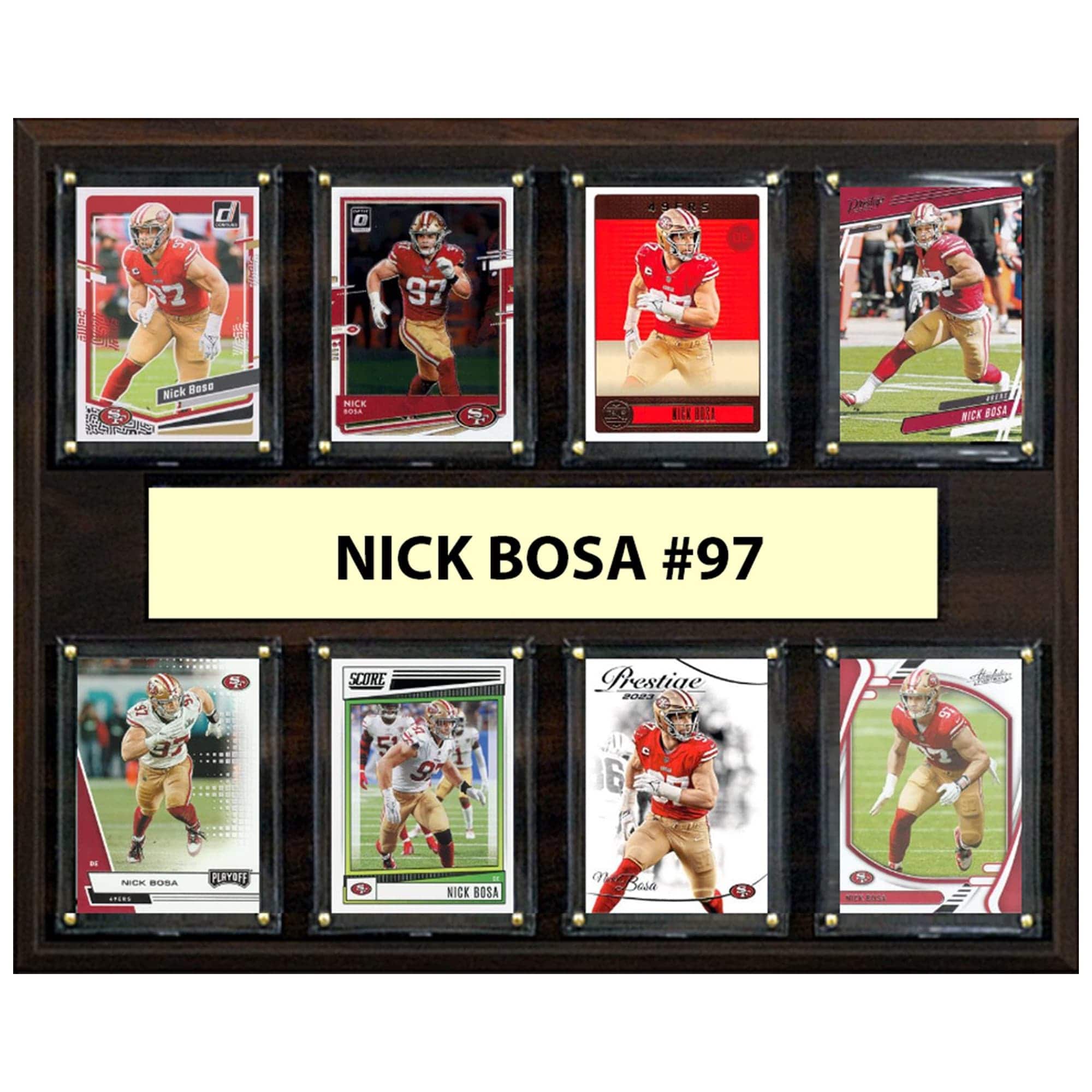 "C&I Collectibles - Nick Bosa San Francisco 49ers 12"" x 15"" Trading Card Plaque - Multicolor" price history on PriceWatchPro
