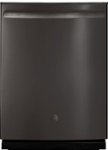 Front Zoom. GE - 24" Built-In Dishwasher - Black stainless steel.