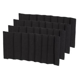 Unique Bargains - Camera Bag Divider, 4pcs 10"x5" Shockproof Separator Pads for Nikon DSLR Lens Organizer - Black