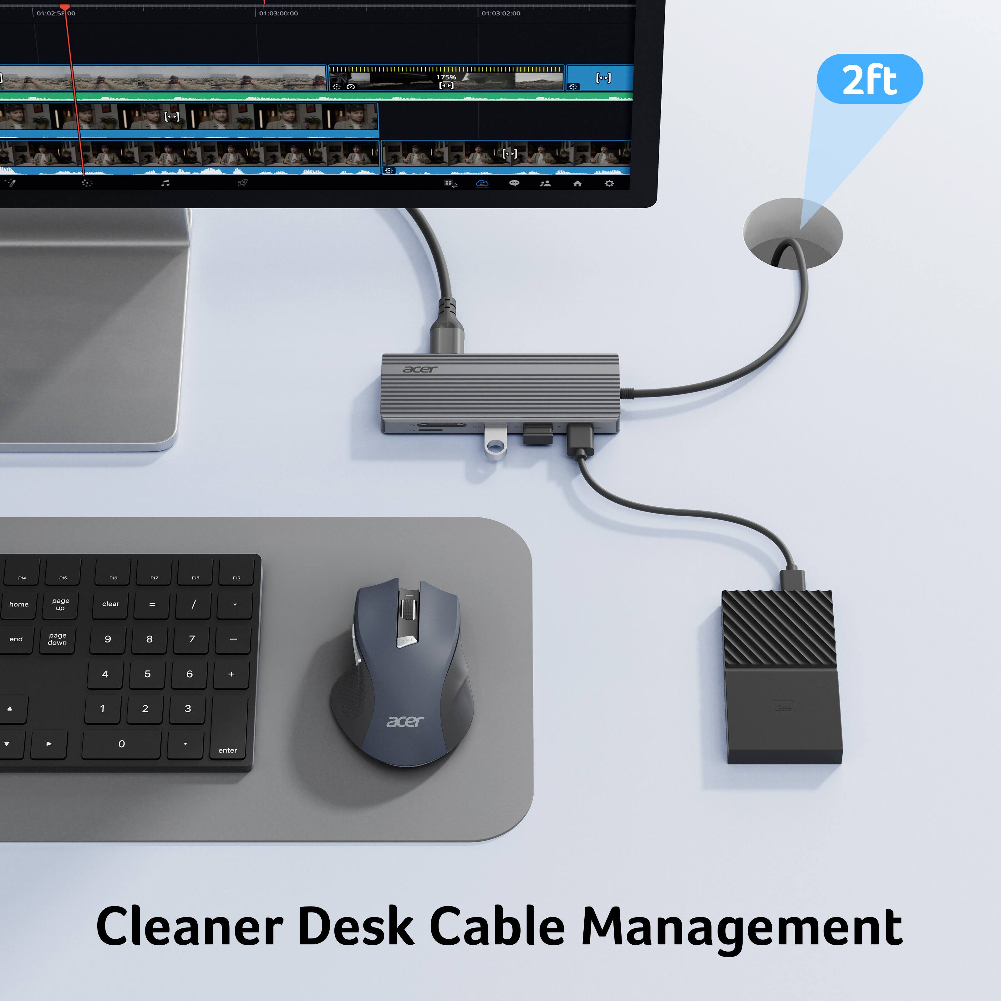 Cleaner Desk Cable Management