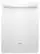 Front. Whirlpool - 24" Built-In Dishwasher - White.