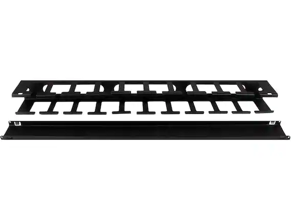 Front. StarTech.com - StarTech.com 1U Horizontal Finger Duct Rack Cable Management Panel with Cover.