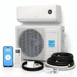 Atomi Smart - Tempestas 12,000 BTU Smart Ductless Mini Split AC & Heat Pump – R32 Refrigerant, Inverter, WiFi/App/Voice Control - White