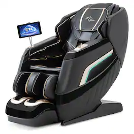Alfine - A66 4D Massage Chair with OTA Cloud Tech Made in USA with U.S. & Imported Materials - Black