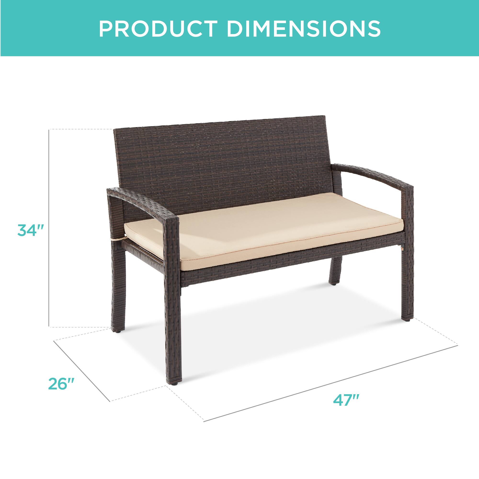 PRODUCT DIMENSIONS

34"  
26"  
47"