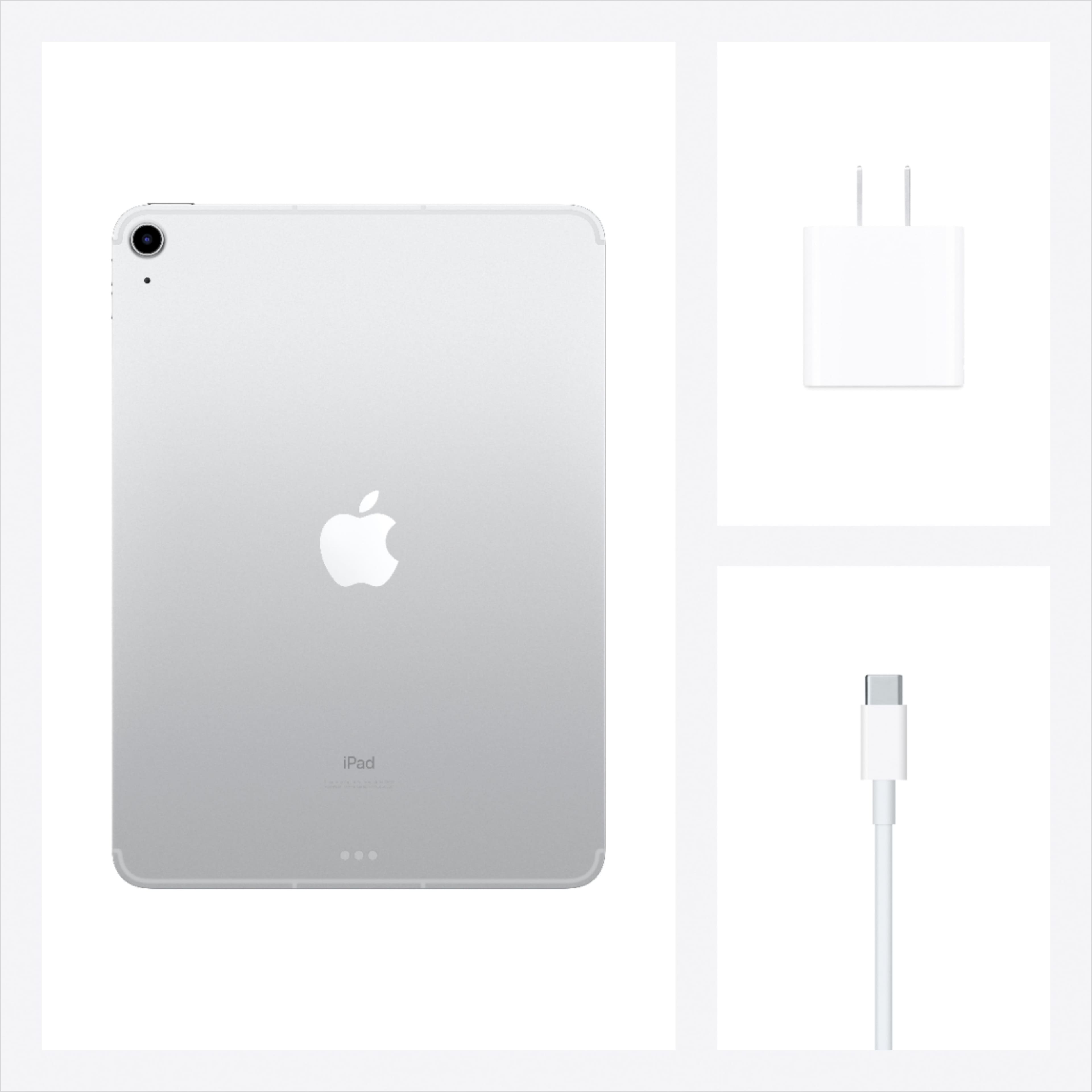 Alt View 14. Apple - 10.9-Inch iPad Air - (4th Generation) with Wi-Fi - 256GB - Silver.