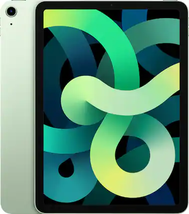 Front. Apple - 10.9-Inch iPad Air - (4th Generation) with Wi-Fi - 256GB - Green.