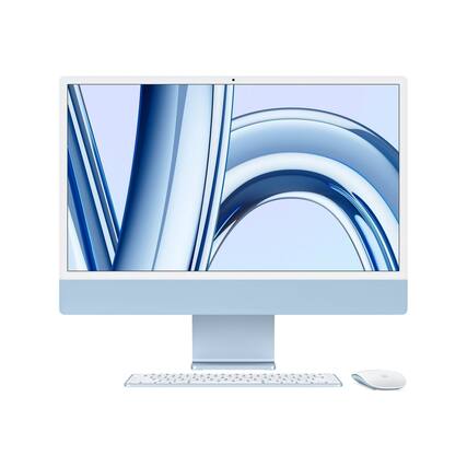 Front. Apple - iMac (2021) Z14R000VJ 24" 8GB 256GB SSD Apple M1 3.2GHz, - Blue.