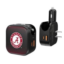 Keyscaper - Alabama Crimson Tide 2-in-1 USB A/C Charger - Black