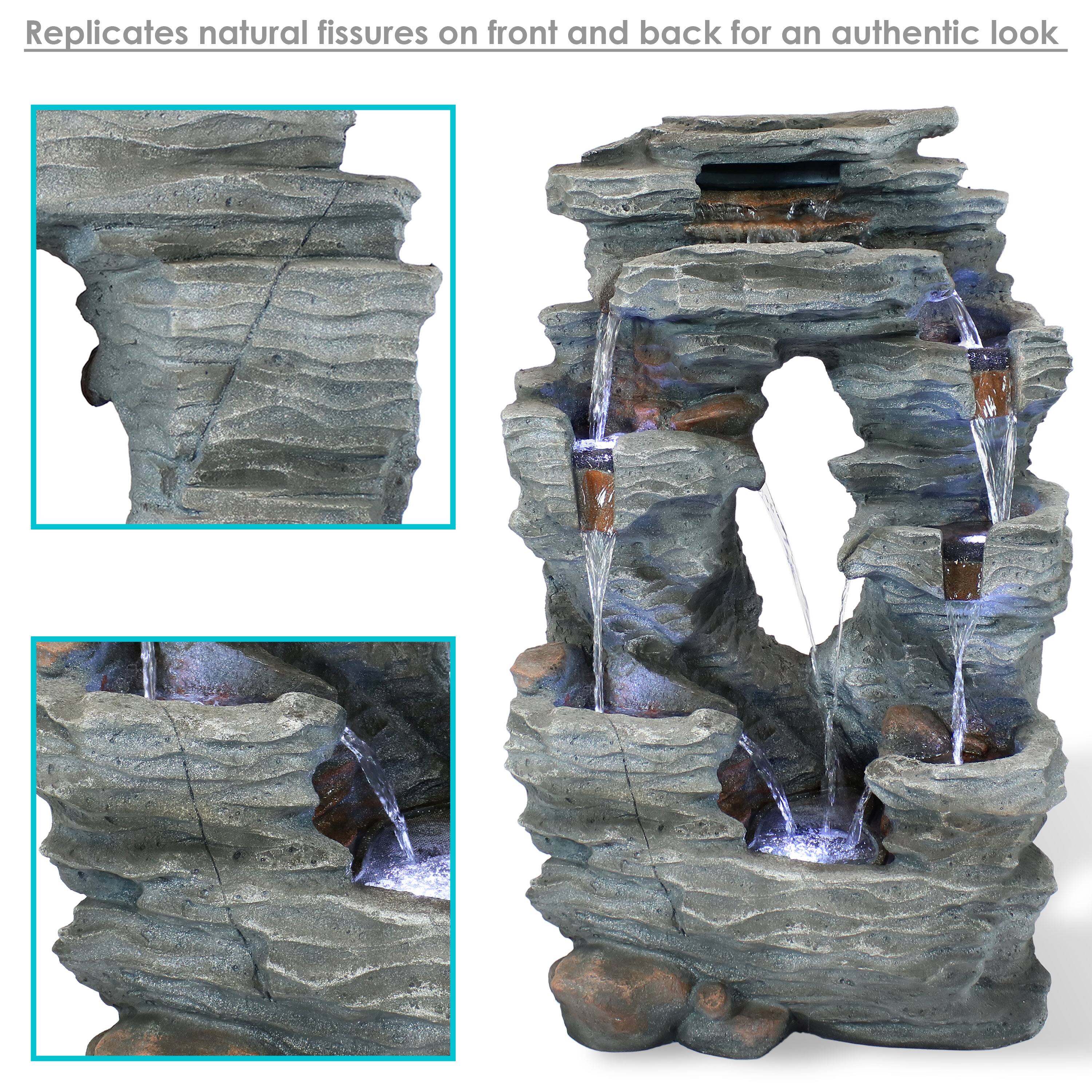 Replicates natural fissures on front and back for an authentic look