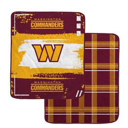 Pegasus - Washington Commanders 60- x 70- Distressed Plaid Blanket - Multicolor