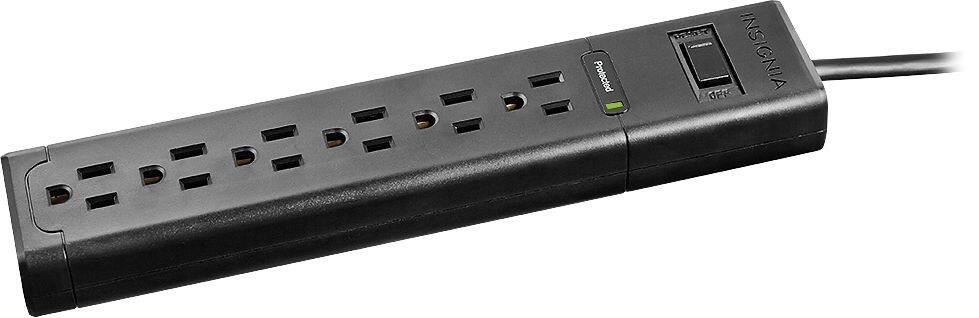 Alt View 11. Insignia™ - 6-Outlet Surge Protector Strip - Gray.