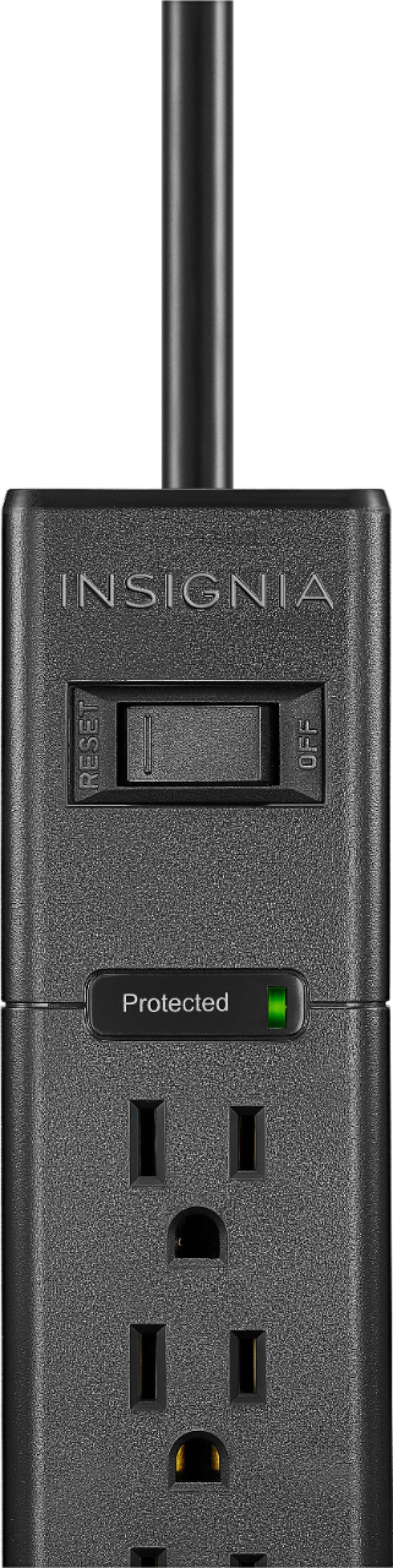Alt View 1. Insignia™ - 6-Outlet Surge Protector Strip - Gray.