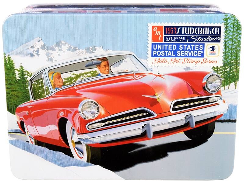 1953 STUDEBAKER  
1/25 SCALE MODEL KIT  
Starliner  
UNITED STATES POSTAL SERVICE  
Art to Art Stamp Series