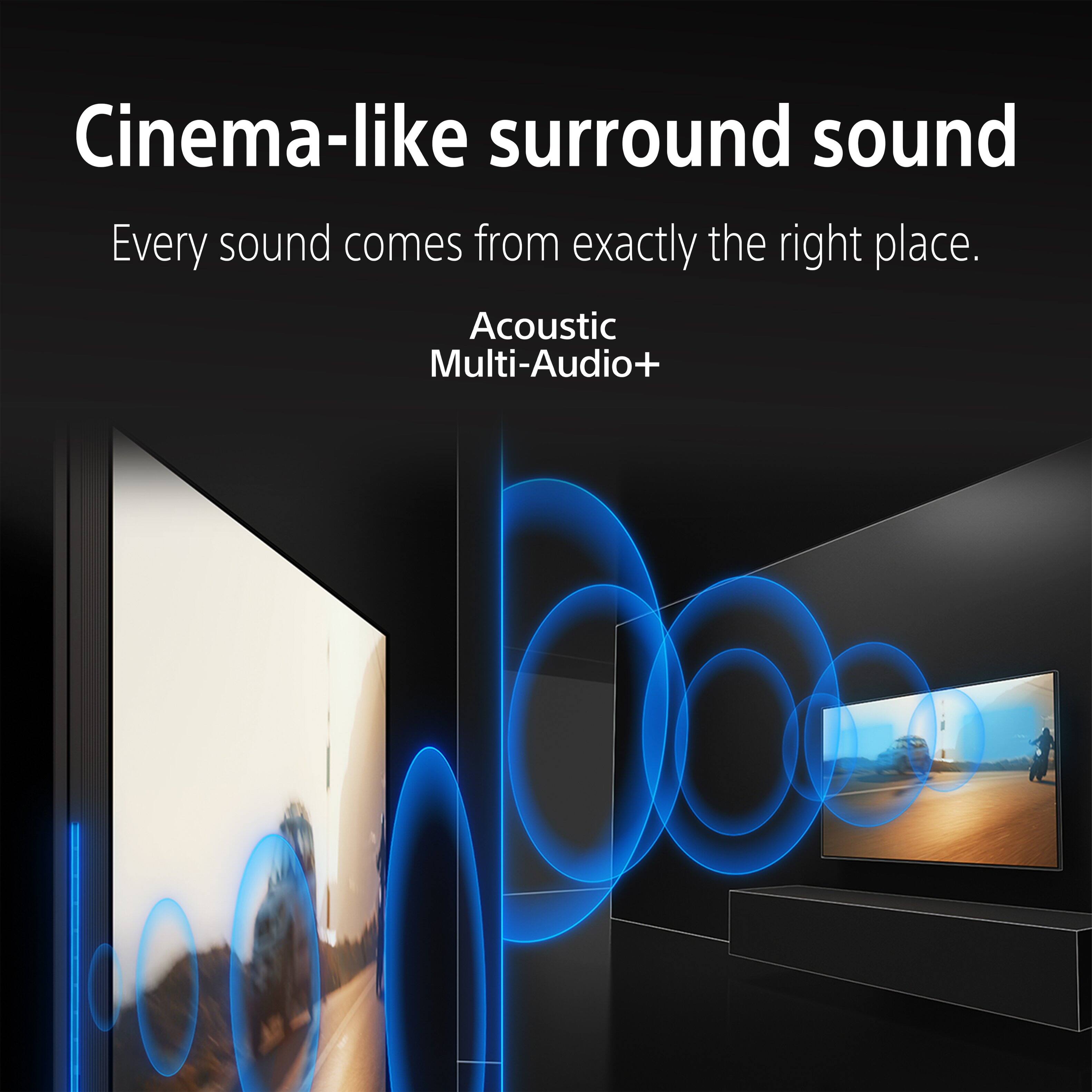 Cinema-like surround sound  
Every sound comes from exactly the right place.  
Acoustic Multi-Audio+