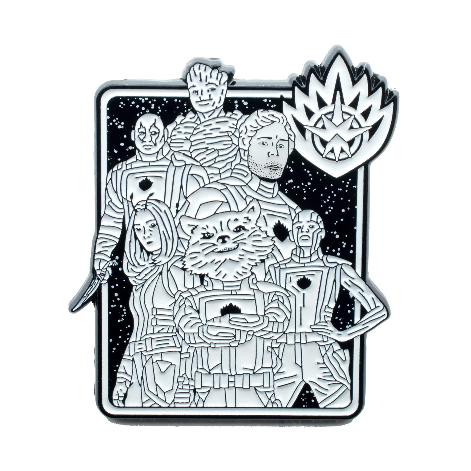 Marvel - Guardians of the Galaxy Characters Enamel Pin - Black