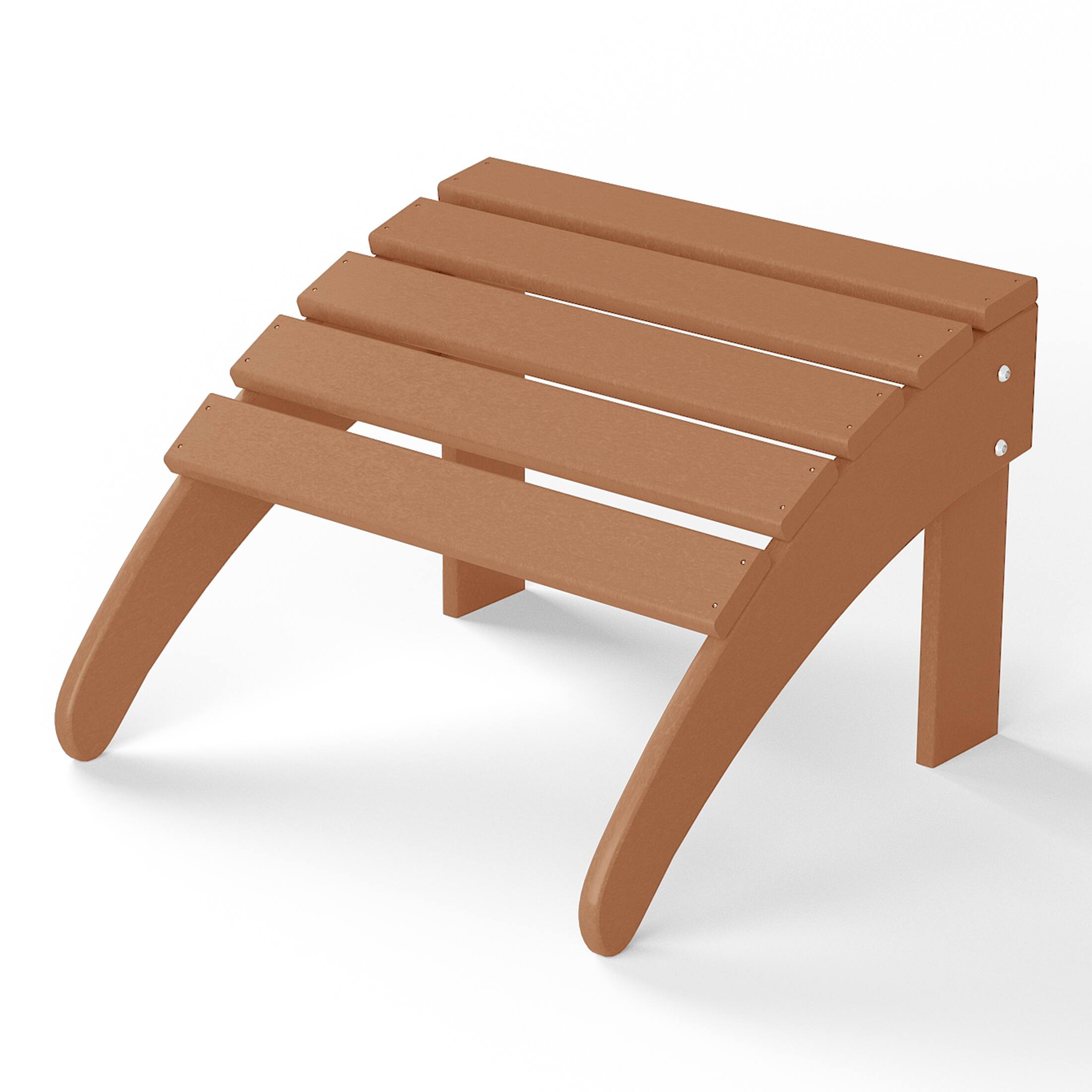 Alt View 2. WestinTrends - WestinTrends Malibu Outdoor folding ottoman for Adirondack chair - Teak.
