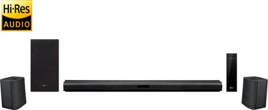 LG - 4.1-Channel Hi-Res Soundbar System with Wireless Subwoofer and Digital Amplifier - Black - Front_Zoom