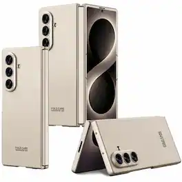 Dteck - Shockproof Hinge Protection Cover for Samsung Galaxy Z Fold 8 Ultra, Shockproof Hard PC Case - Titaniumgray