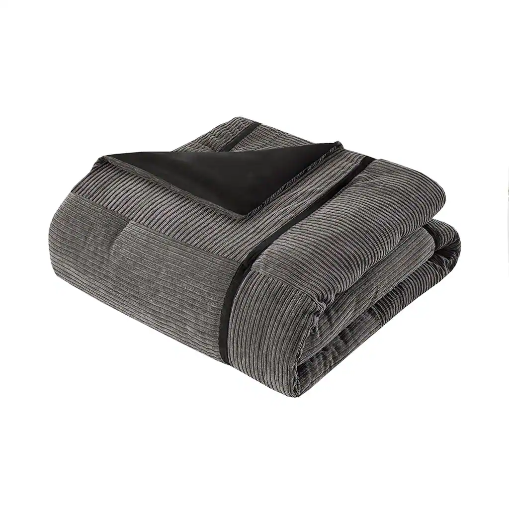 Alt View 3. Gracie Mills - Gracie Mills Barlow 7-Piece Comforter Set in Taupe and Chocolate Brown - Grey.