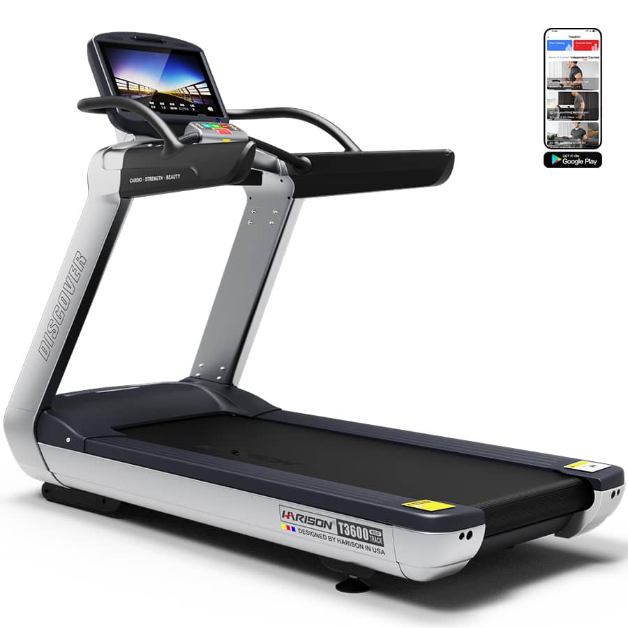 HARISON - Discover T3600 Track Eco Commercial Treadmill - Black