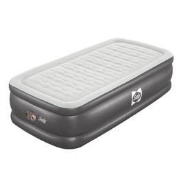 Sealy - Tritech Twin Sized 20" Air Mattress Bed 2 Person w/ Built-In AC Pump & Bag - Gray