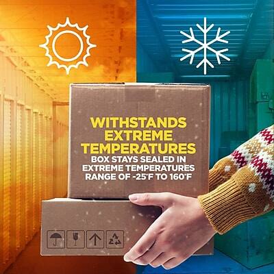 WITHSTANDS EXTREME TEMPERATURES  
BOX STAYS SEALED IN EXTREME TEMPERATURES RANGE OF -25°F TO 160°F