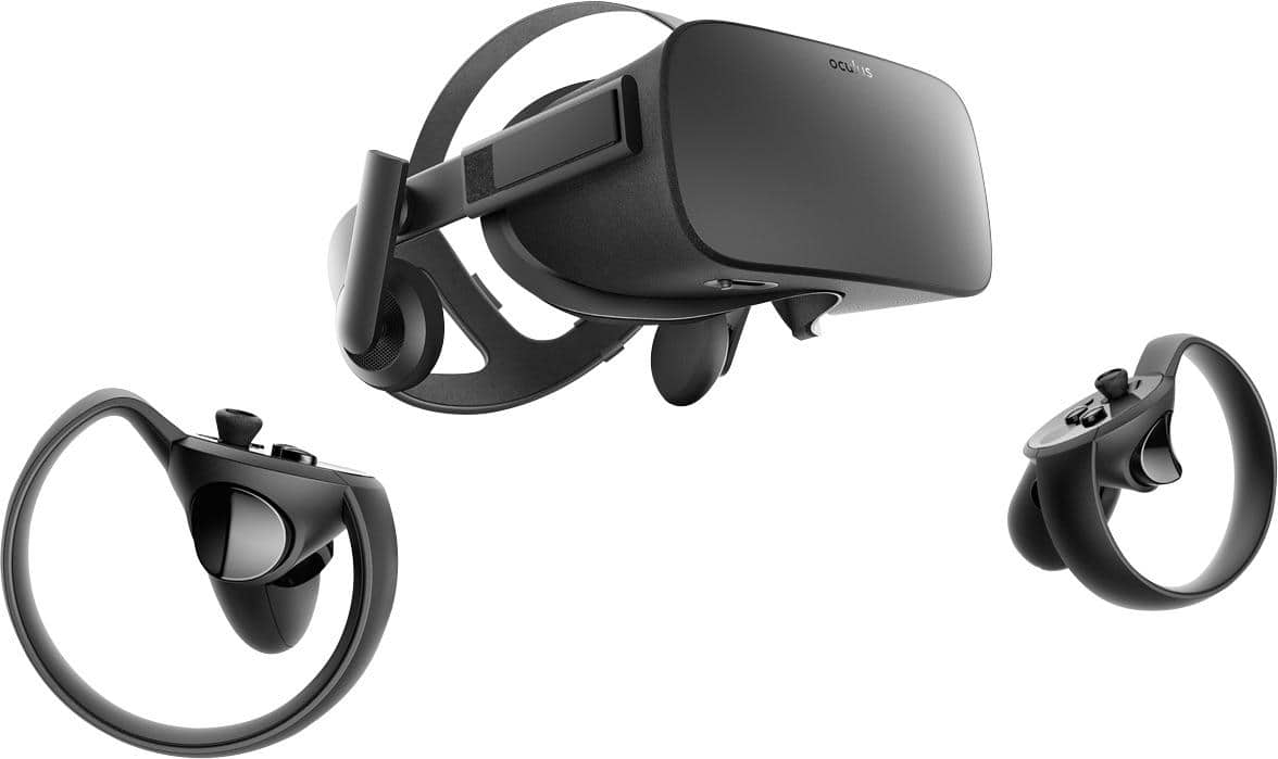 Angle. Oculus - Rift + Touch Virtual Reality Headset Bundle for Compatible Windows PCs - Black.