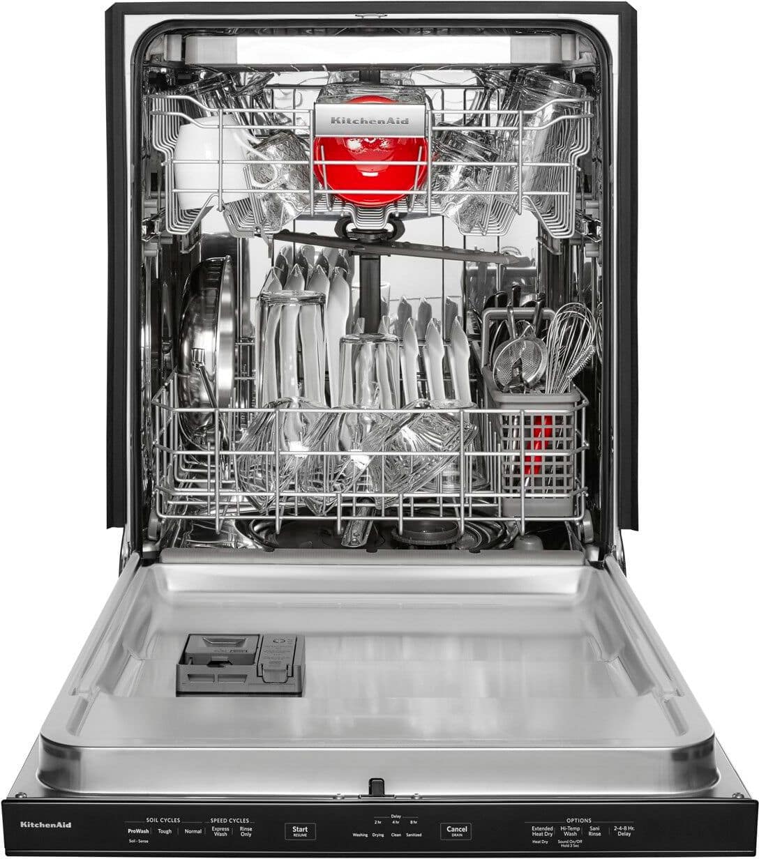 Alt View 11. KitchenAid - 24" Built-In Dishwasher - Black Stainless Steel.