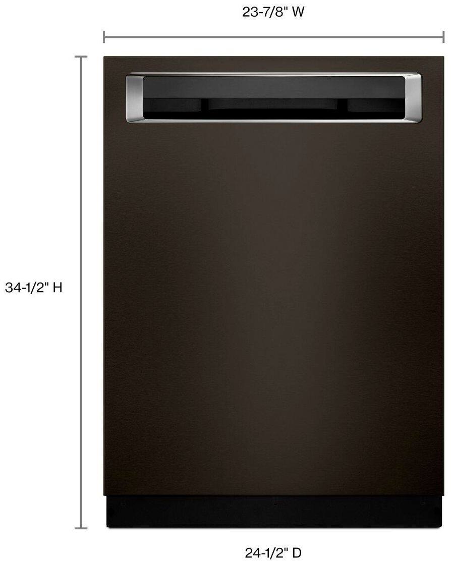 Alt View 15. KitchenAid - 24" Built-In Dishwasher - Black Stainless Steel.