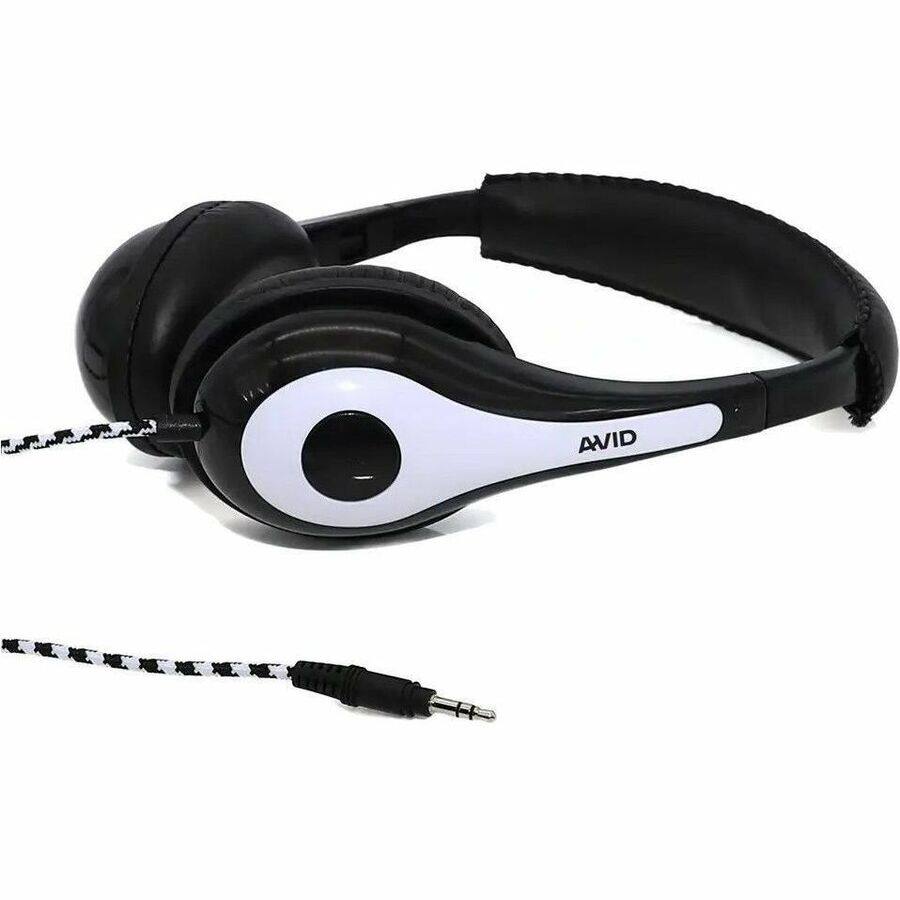 Alt View 2. Avid - AVID AE-35 Headphone - Stereo - USB Type C - Wired - 32 Ohm - 20 Hz to 20 kHz - On-ear, Over-the-head - Binaural - White,Black.