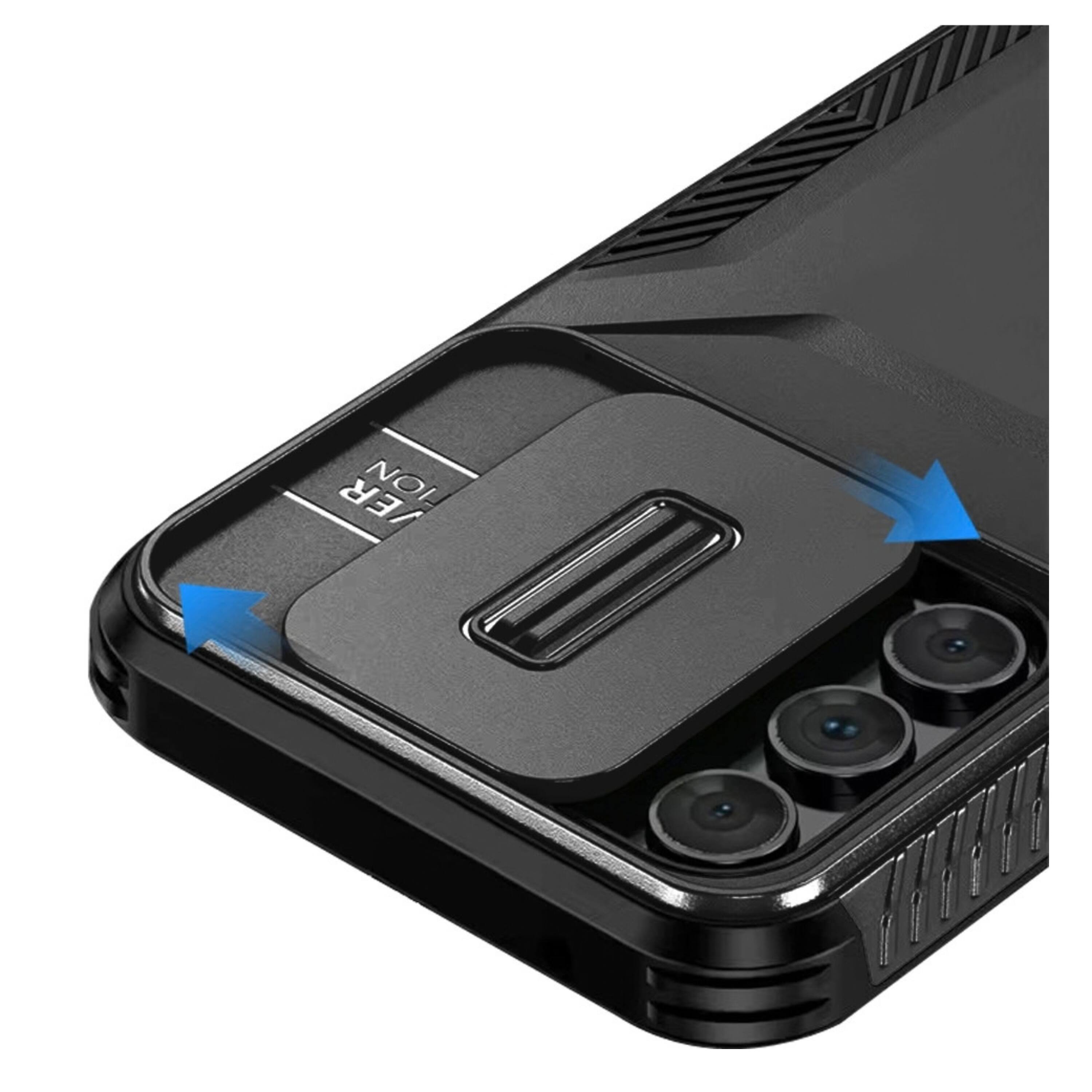 Kitcheniva Dual Layer Rugged Grip Cover Phone Case With Tempered Glass ...