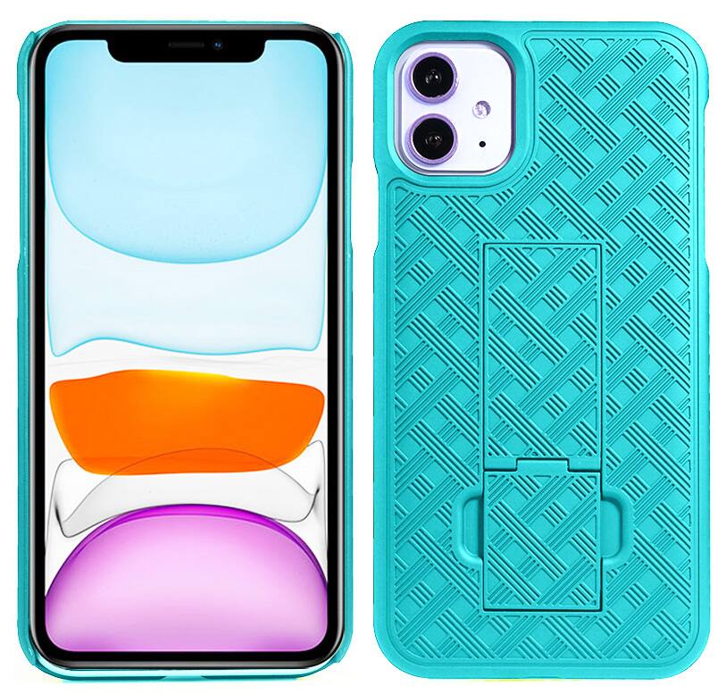 Alt View 6. Nakedcellphone - Slim Case for iPhone 11 (with Kickstand) - Mint.
