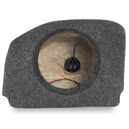 Front. NVX - UBE-TOY-CAM-G8 BOOST Box Custom Fit 10in Empty Sealed Subwoofer Enclosure for 2018-2024 Toyota Camry Hybrid.