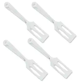 Rada - Cutlery Slotted Serving Spoon, Stainless Steel Face, Set of 4 - Silver