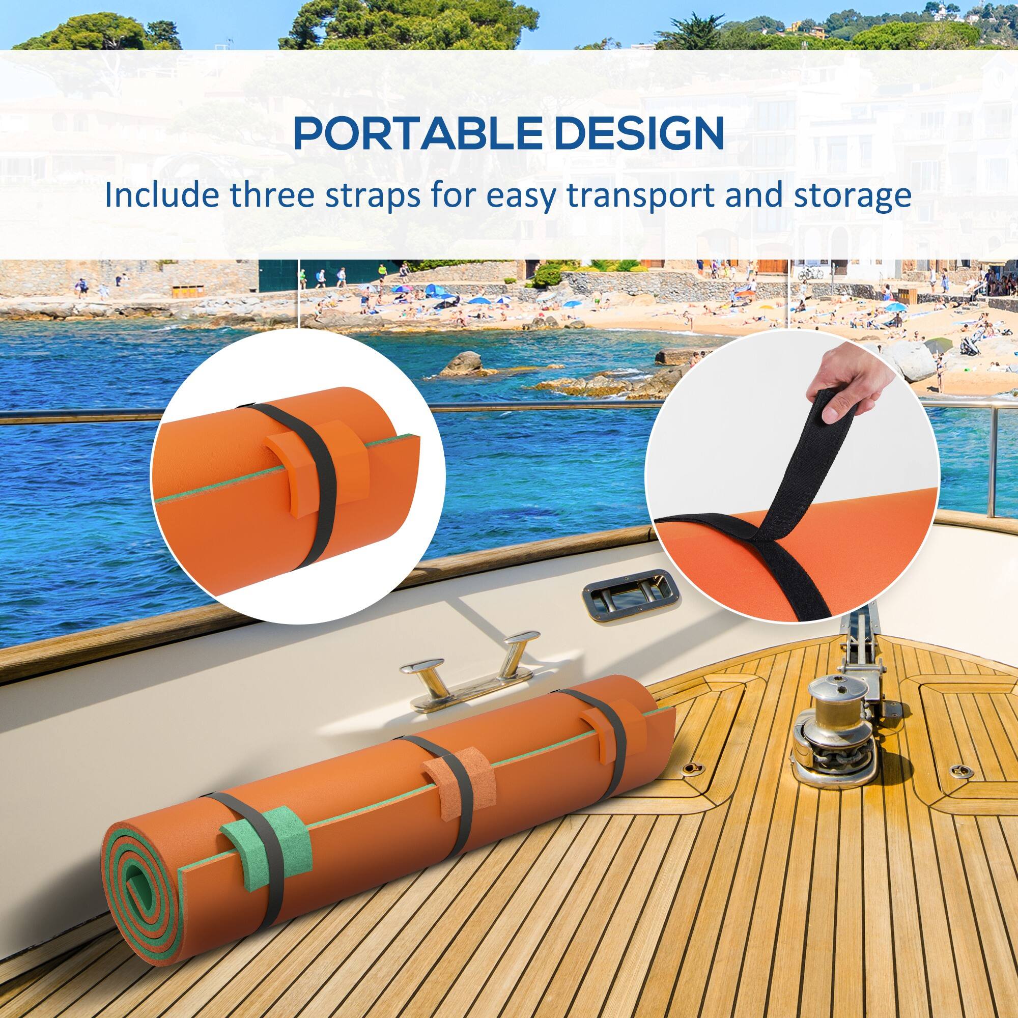 PORTABLE DESIGN
Include three straps for easy transport and storage