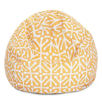 Front. Majestic Home - Small Bean Bag Aruba Citrus - Yellow.