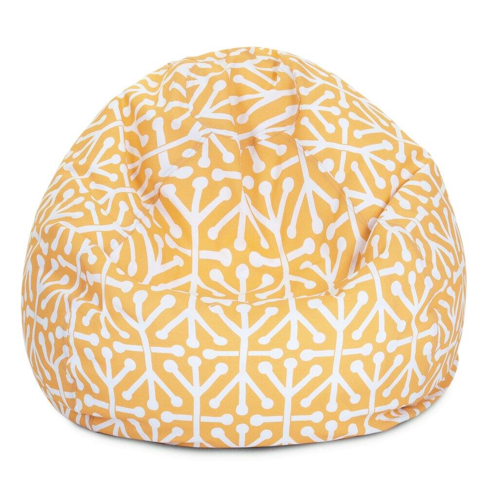 Front. Majestic Home - Small Bean Bag Aruba Citrus - Yellow.