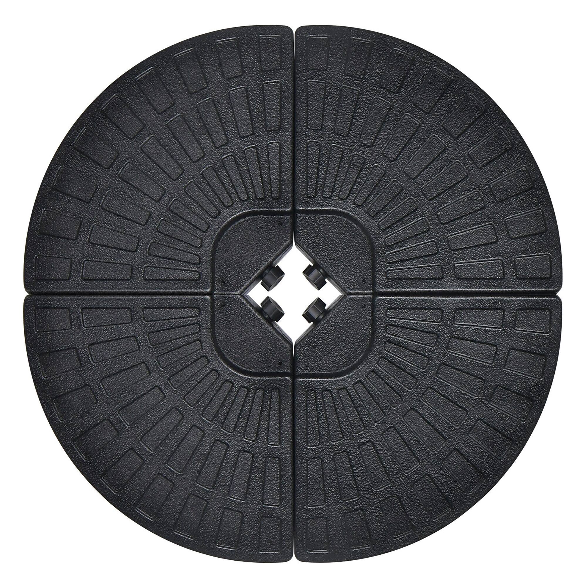 Alt View 9. Gymax - Gymax Patio 4PCS 185lbs Heavy Duty Cantilever Offset Umbrella Base Stand Water Outdoor - Black.