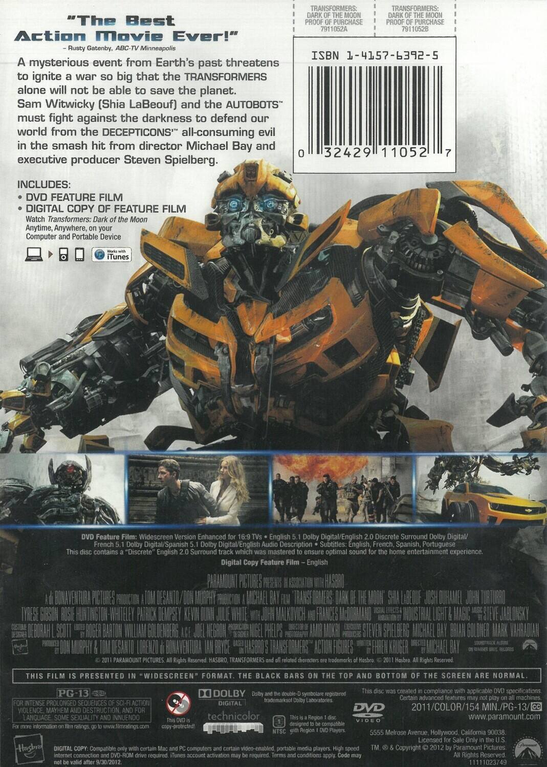 Alt View 1. Transformers: Dark of the Moon   - DVD.