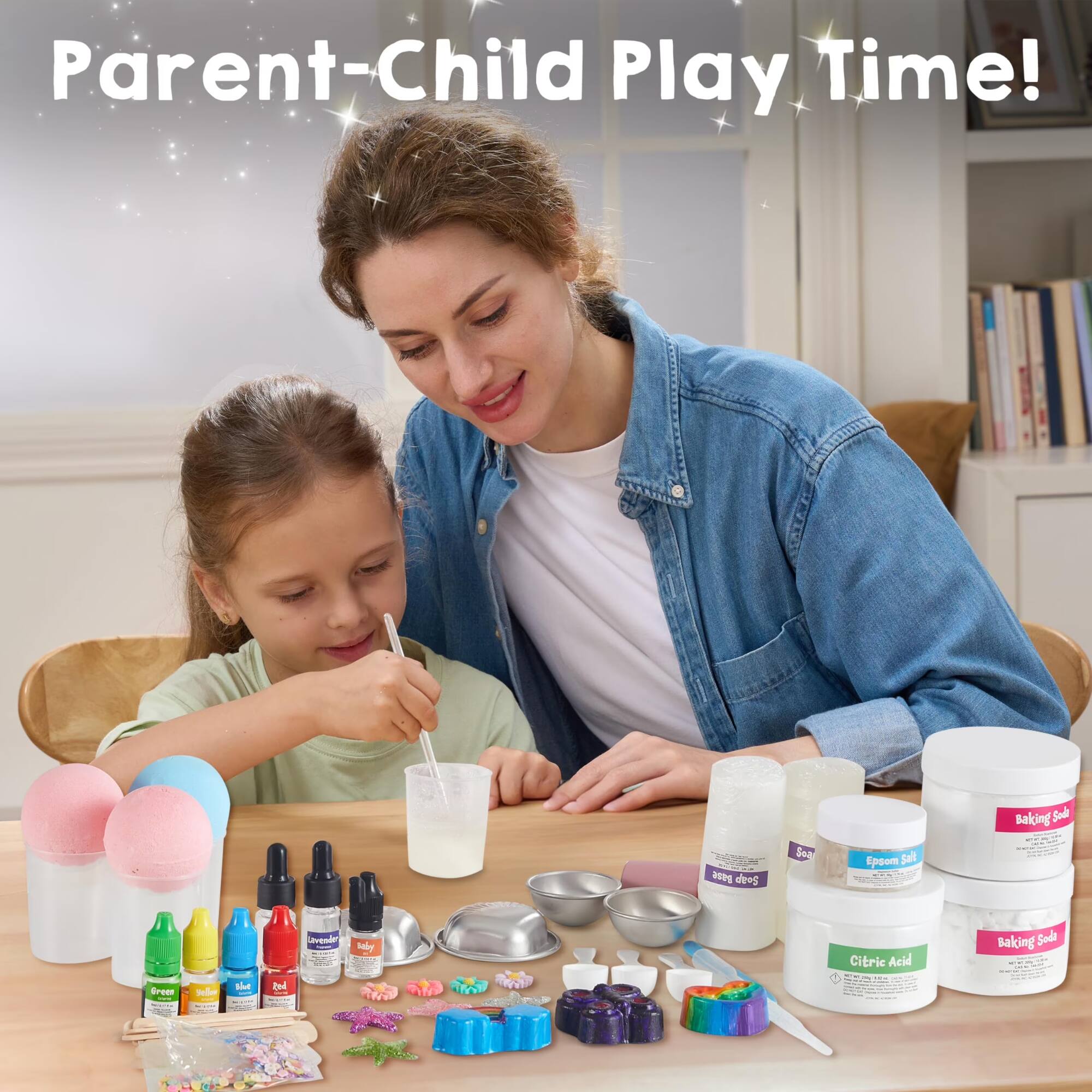 Parent-Child Play Time!  
Baking Soda  
Epsom Salt  
Citric Acid