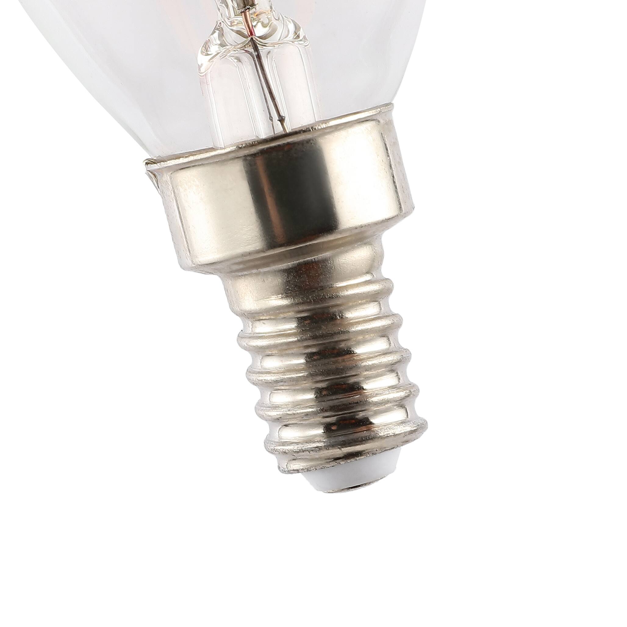 Alt View 4. Jonathan Y - Vintage Non-Dimmable C35-4W LED Edison Bulbs with E12 Base, 80+ CRI, Warm White 2700K, 420 Lumens, Clear (Pack of 6) - Clear.