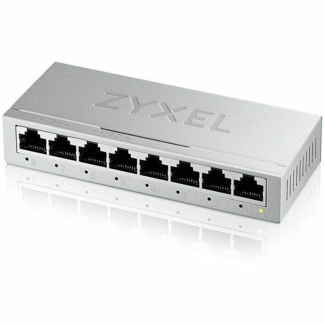 ZYXEL - GS-108B v5 Ethernet Switch - 8 Ports - Fast Ethernet, Gigabit Ethernet - 10/100/1000Base-T - 2 Layer Supported - White price history on PriceWatchPro