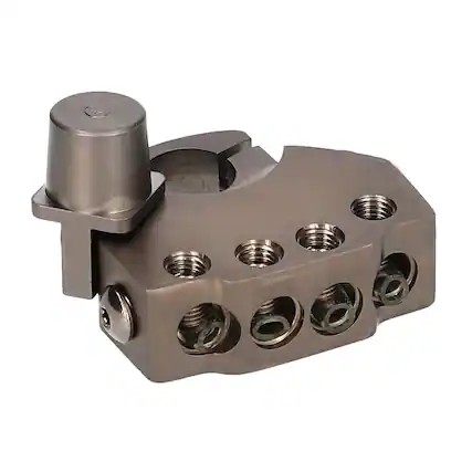 Front. T-Spec - 1/0 to 10-AWG 8-Position Battery Terminal VBTPN - Black Nickel.