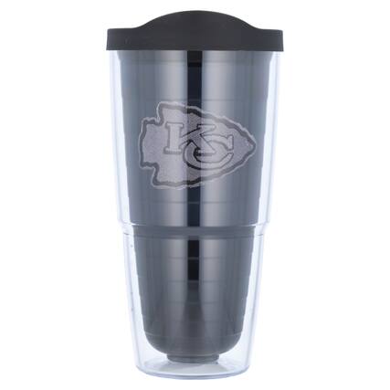 Front. Tervis - Kansas City Chiefs 24oz. Blackout Classic Tumbler - Multicolor.