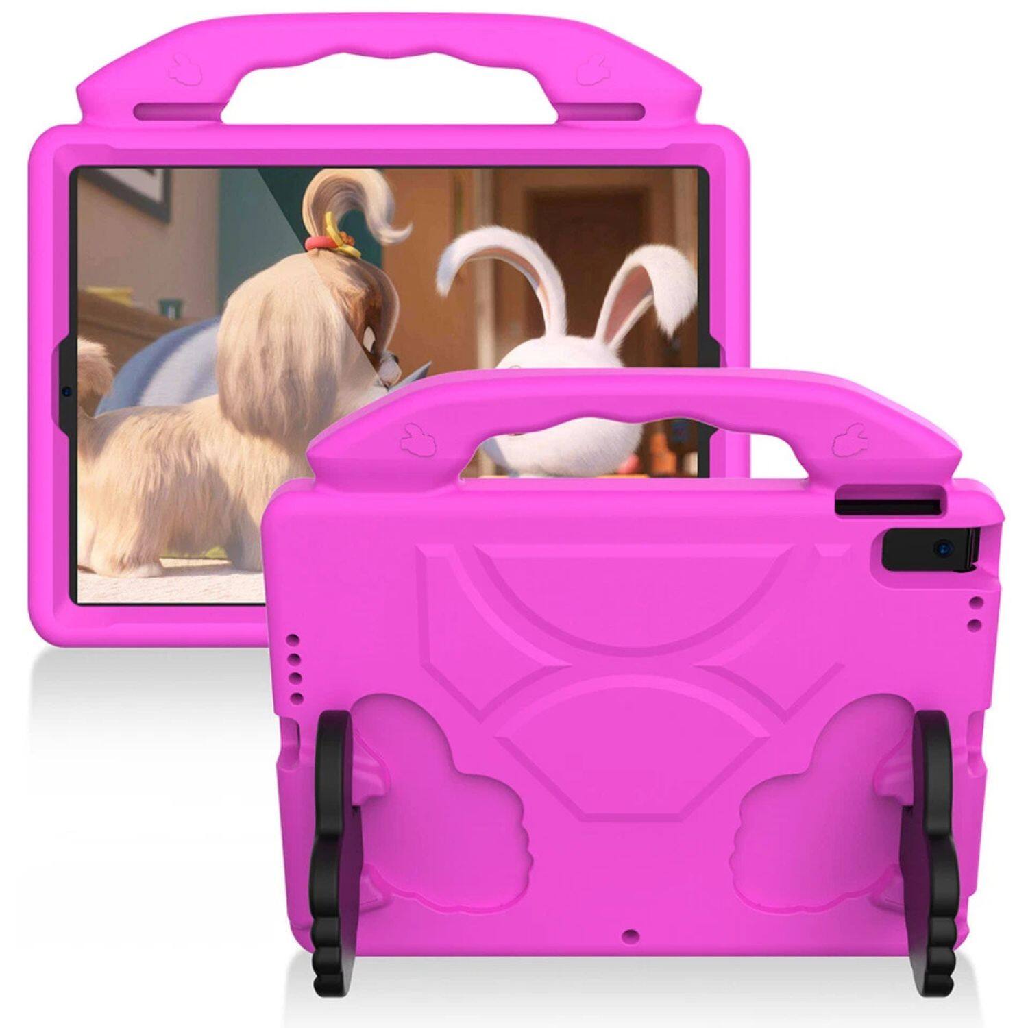 Front. Home Collection - Kids EVA Foam Stand Case for iPad 11" (A16, 11th Gen 2025) – Shockproof, Handle Grip, Child-Safe - Pink.