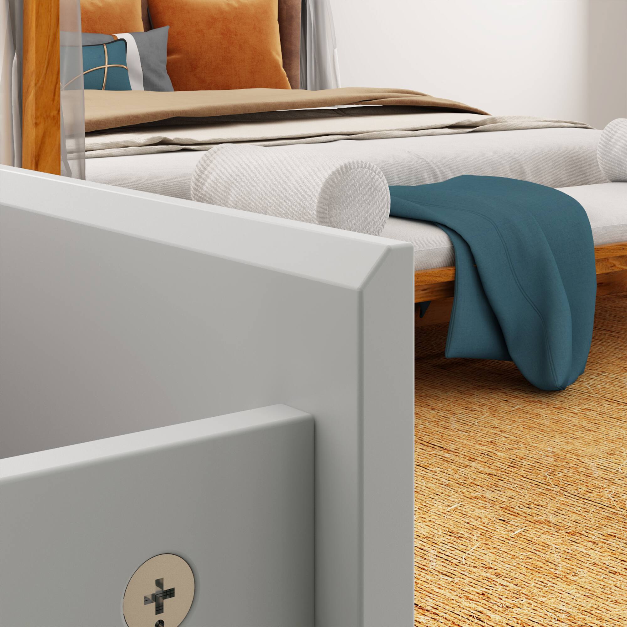 Alt View 5. FUFU & GAGA - FUFU&GAGA 9 - Drawer Horizontal Dresser  Wide Chest Artful Storage - White.